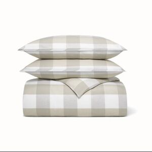 Boll & Branch Flannel Buffalo Check Duvet Cover Set King